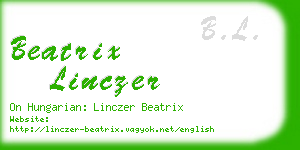 beatrix linczer business card